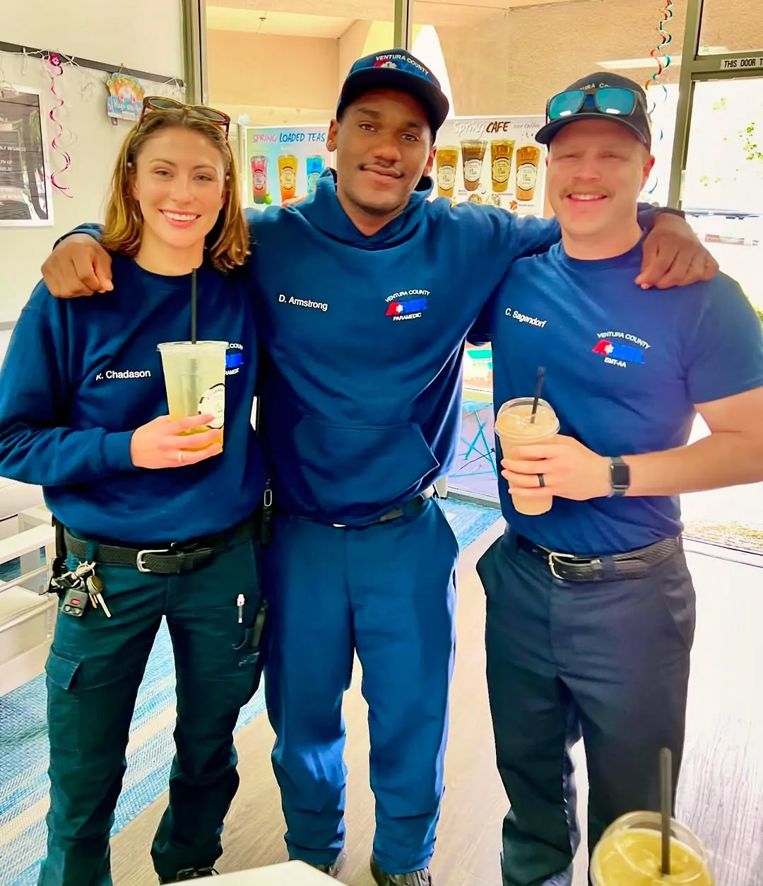 Blue protein smoothie at Balance
